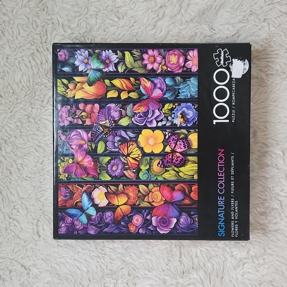 Buffalo Signatue Collection Flowers & Flyers 1000 Piece Puzzle - Picture 1 of 10